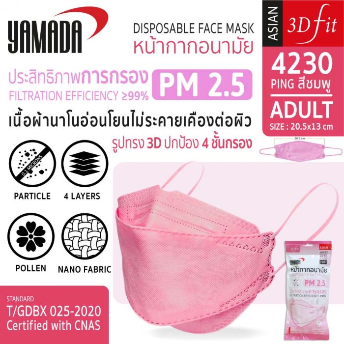 หน้ากากผ้าปิดจมูก ผ้าปิดจมูก หน้ากากอนามัย รุ่น 4230