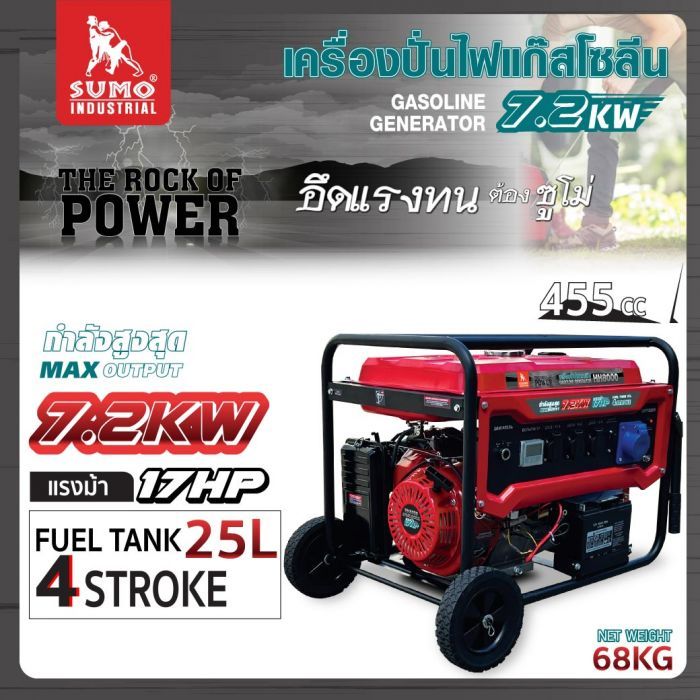 เครื่องปั่นไฟแก๊สโซลีน 7.2KW