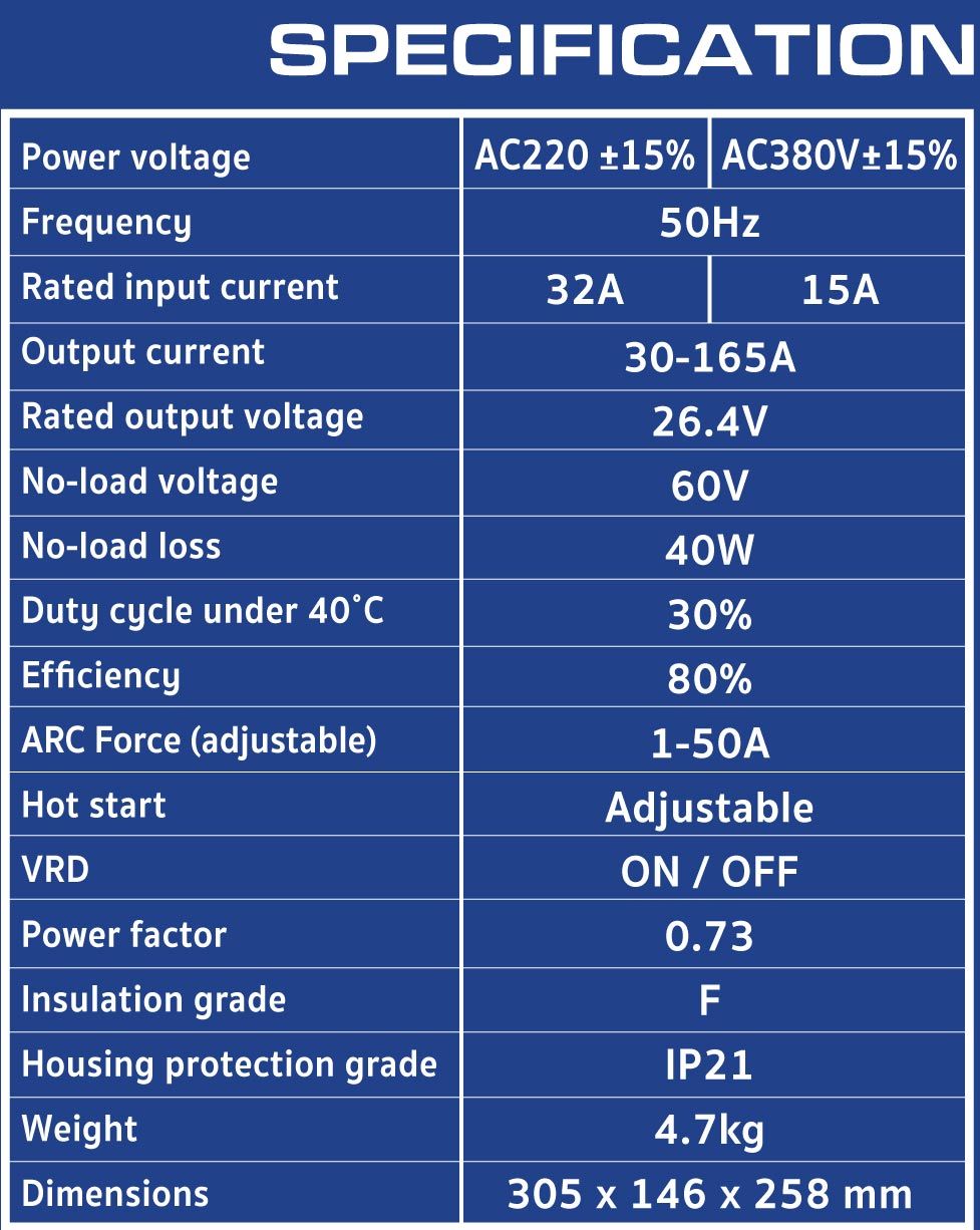 เครื่องเชื่อม STICK 165