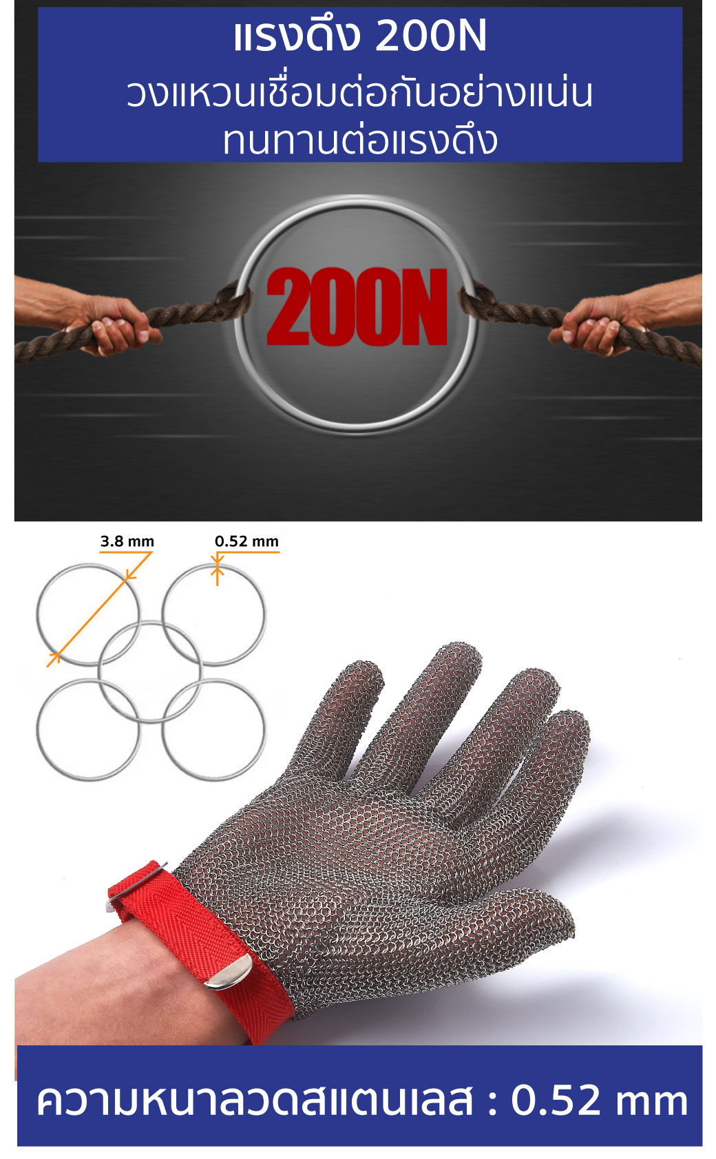 ถุงมือสแตนเลส