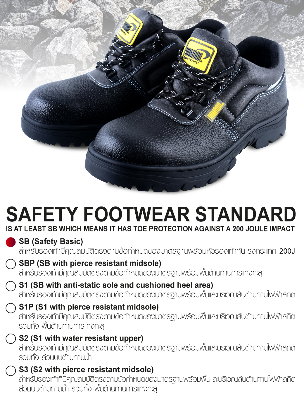 รองเท้าเซฟตี้ pu